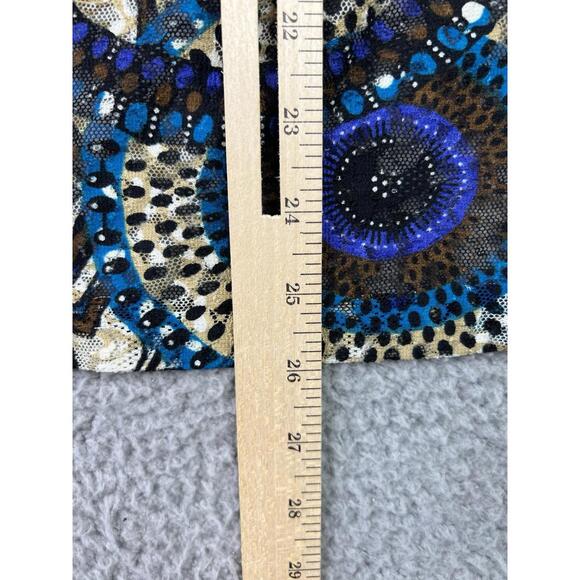 Chico's 3/4 Sleeve Open Front Cardigan Women’s Size 2/ US L Sheer Geometric - Picture 13 of 15